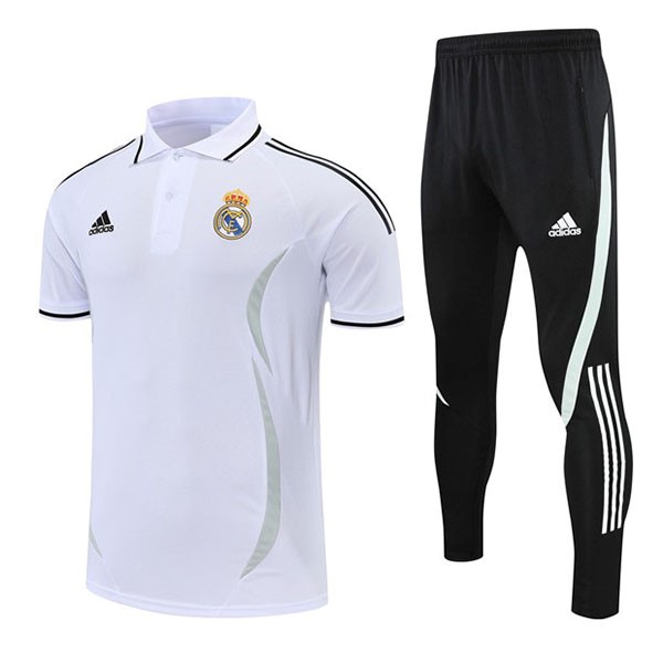 Polo Real Madrid Conjunto Completo 2022/23 Blanco